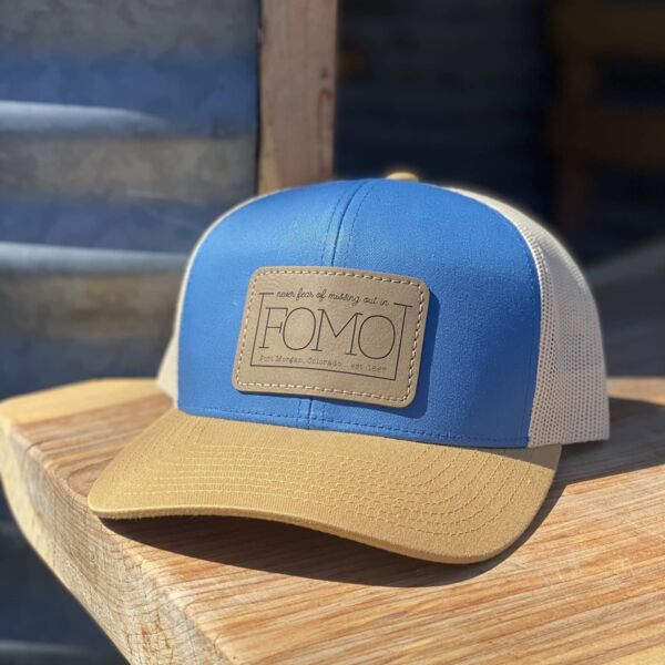  FOMO PATCH HAT - 104C Blue/Beige/Gold Thumbnail